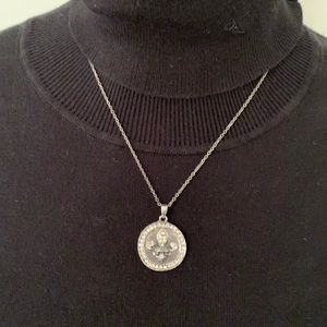 “Bedazzle Them” Fleur de Lis Necklace